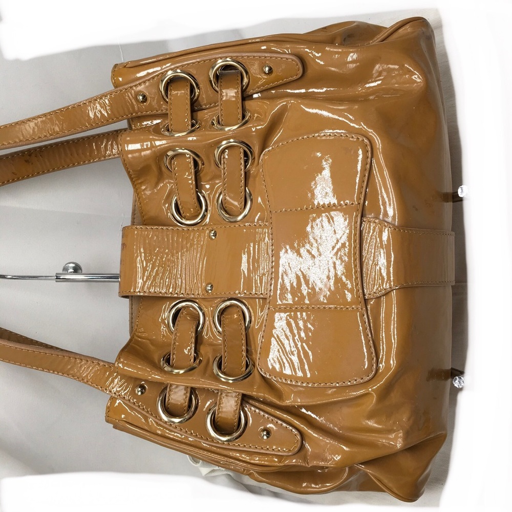 Jimmy Choo Patent Leather Hobo Shoulder Handbag - Picture 15 of 16